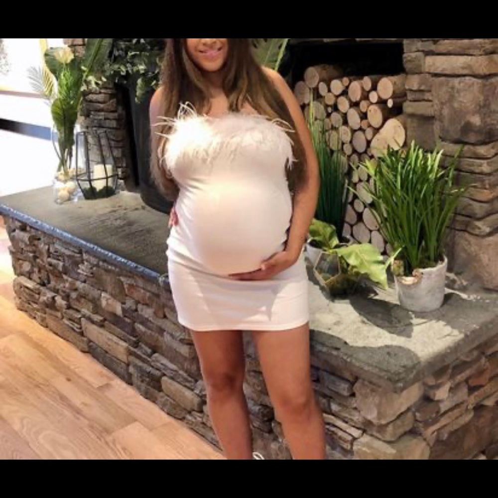 White stretchy dress